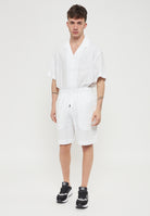Bermuda beachwear in misto lino White 