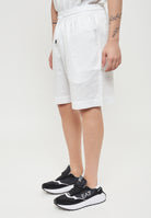 Bermuda beachwear in misto lino White 