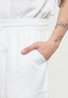 Bermuda beachwear in misto lino White 