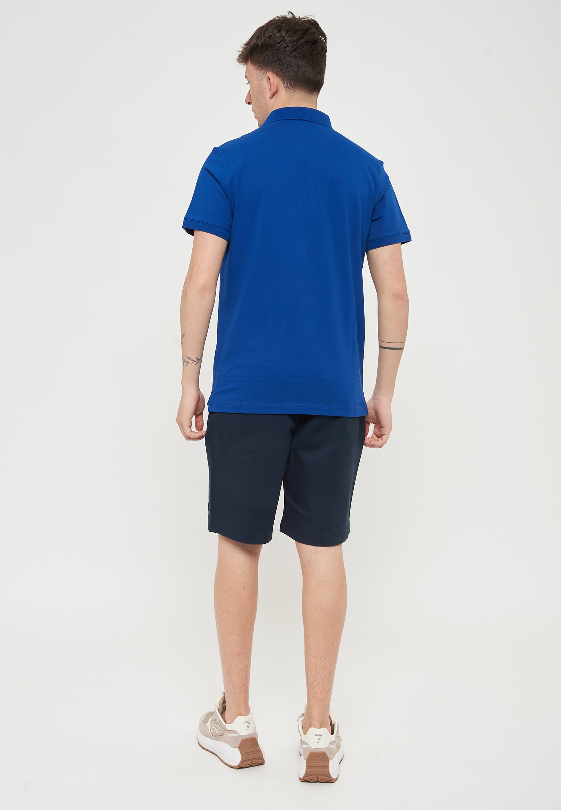 Polo Piquet  Emporio Armani Swimwear Solidate Blue 