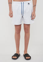 Boxer Uomo da Bagno Con Logo White 