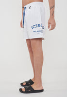Boxer Uomo da Bagno Con Logo White 