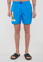 Boxer Uomo da Bagno Con Stampa Cartoon Azure 