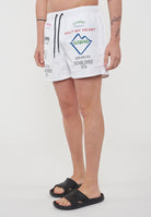 Boxer Uomo da Bagno Con Stampa White 