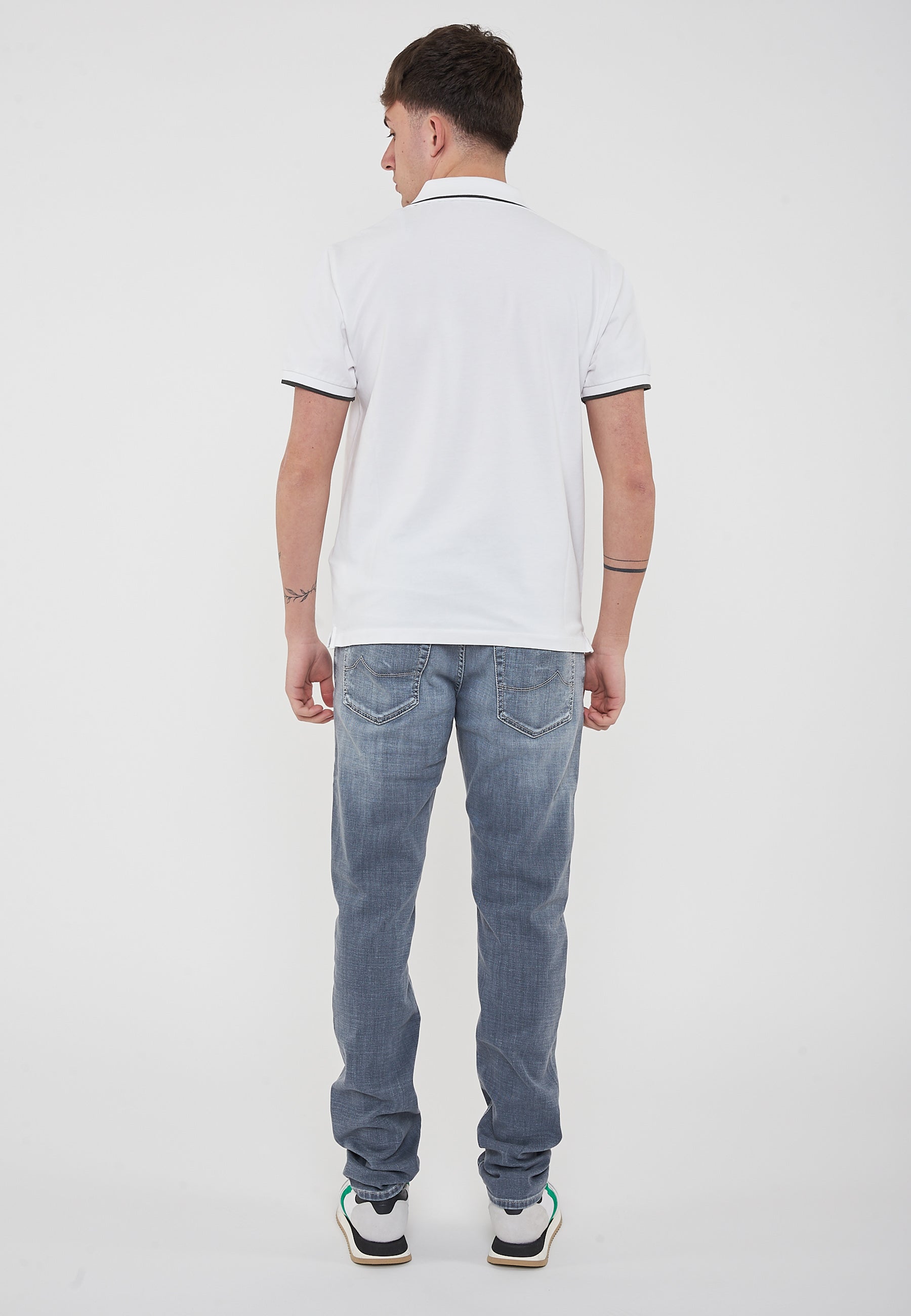 Polo In Piqué Di Cotone Comfort White 