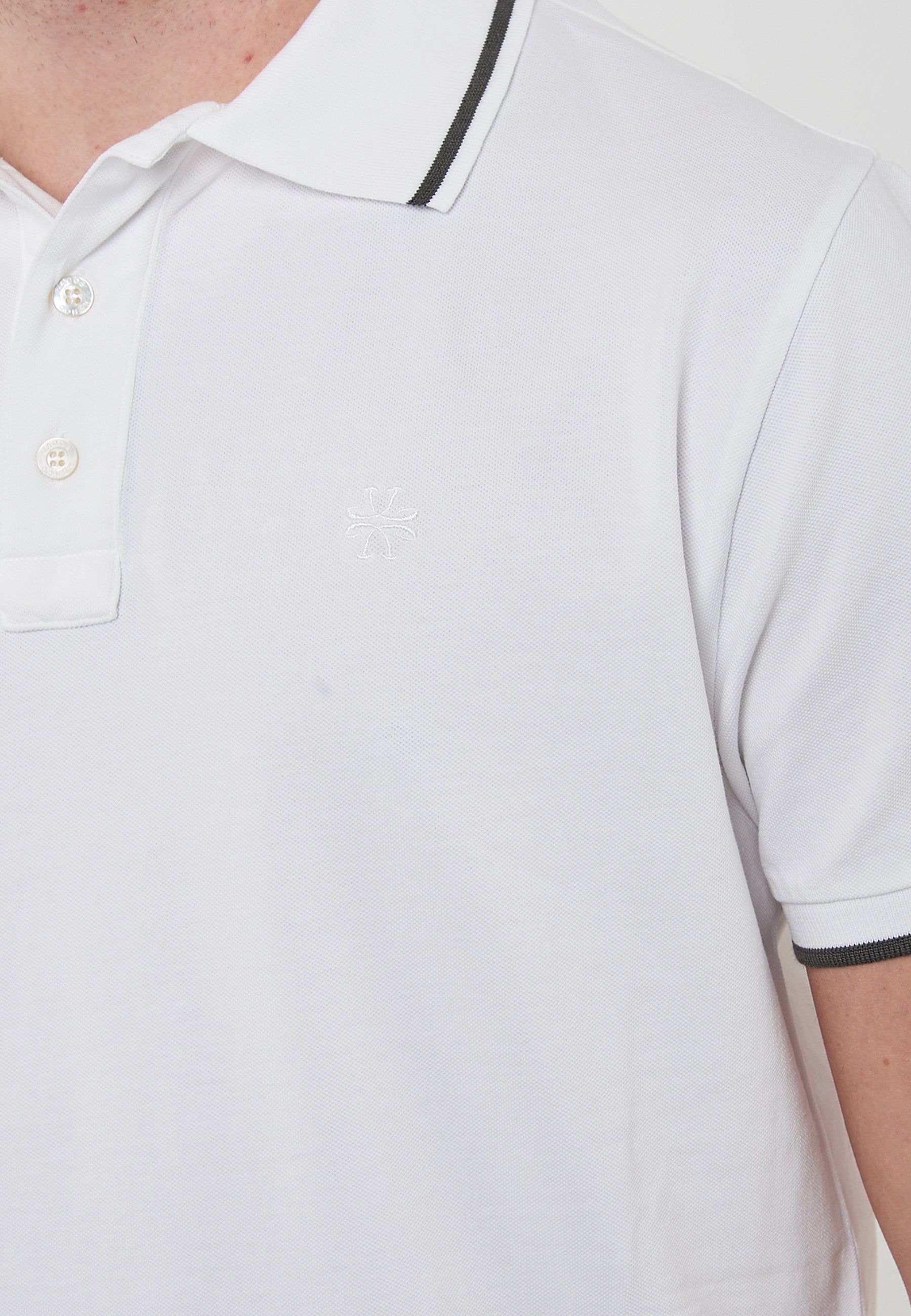 Polo In Piqué Di Cotone Comfort White 