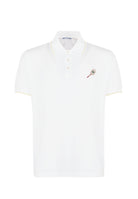 Polo Sport Capsule in Piqué Di Cotone Comfort Bianco Con Ricamo Tennis 