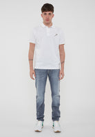 Polo Sport Capsule in Piqué Di Cotone Comfort Bianco Con Ricamo Tennis 