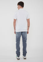 Polo Sport Capsule in Piqué Di Cotone Comfort Bianco Con Ricamo Tennis 