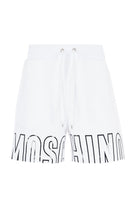 Bermuda Uomo In Felpa Con Maxi Logo Bianco 