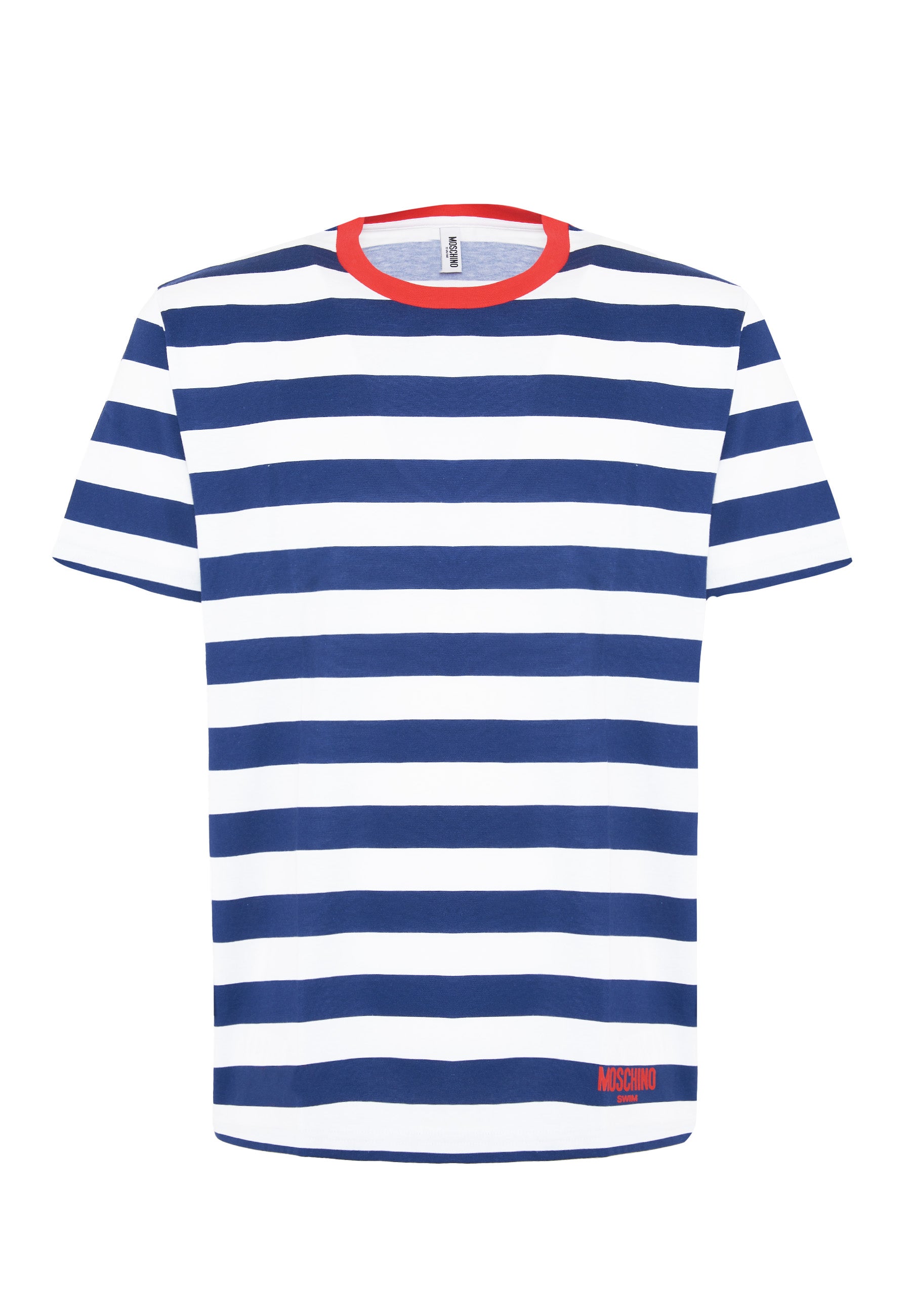 T-Shirt Uomo A Righe Bianco Blu 