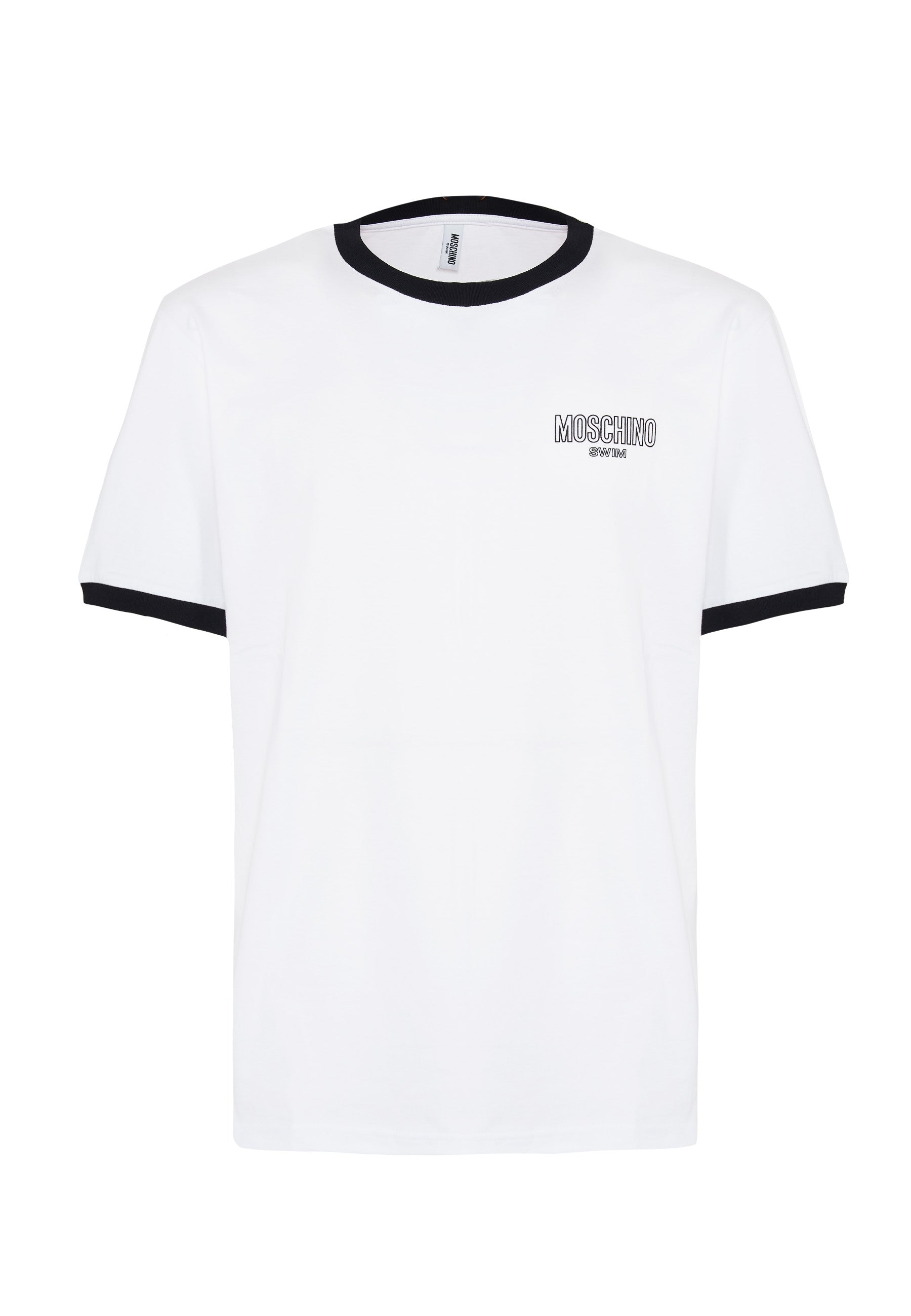 T-Shirt Uomo Tinta Unita Con Logo Bianco 