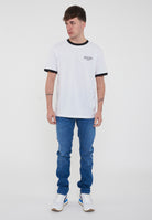 T-Shirt Uomo Tinta Unita Con Logo Bianco 