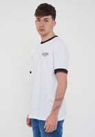 T-Shirt Uomo Tinta Unita Con Logo Bianco 