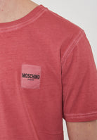 T-Shirt Uomo Tinta Unita Stone Wash Rosso 