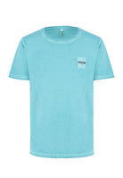T-Shirt Uomo Tinta Unita Stone Wash Azzurro 