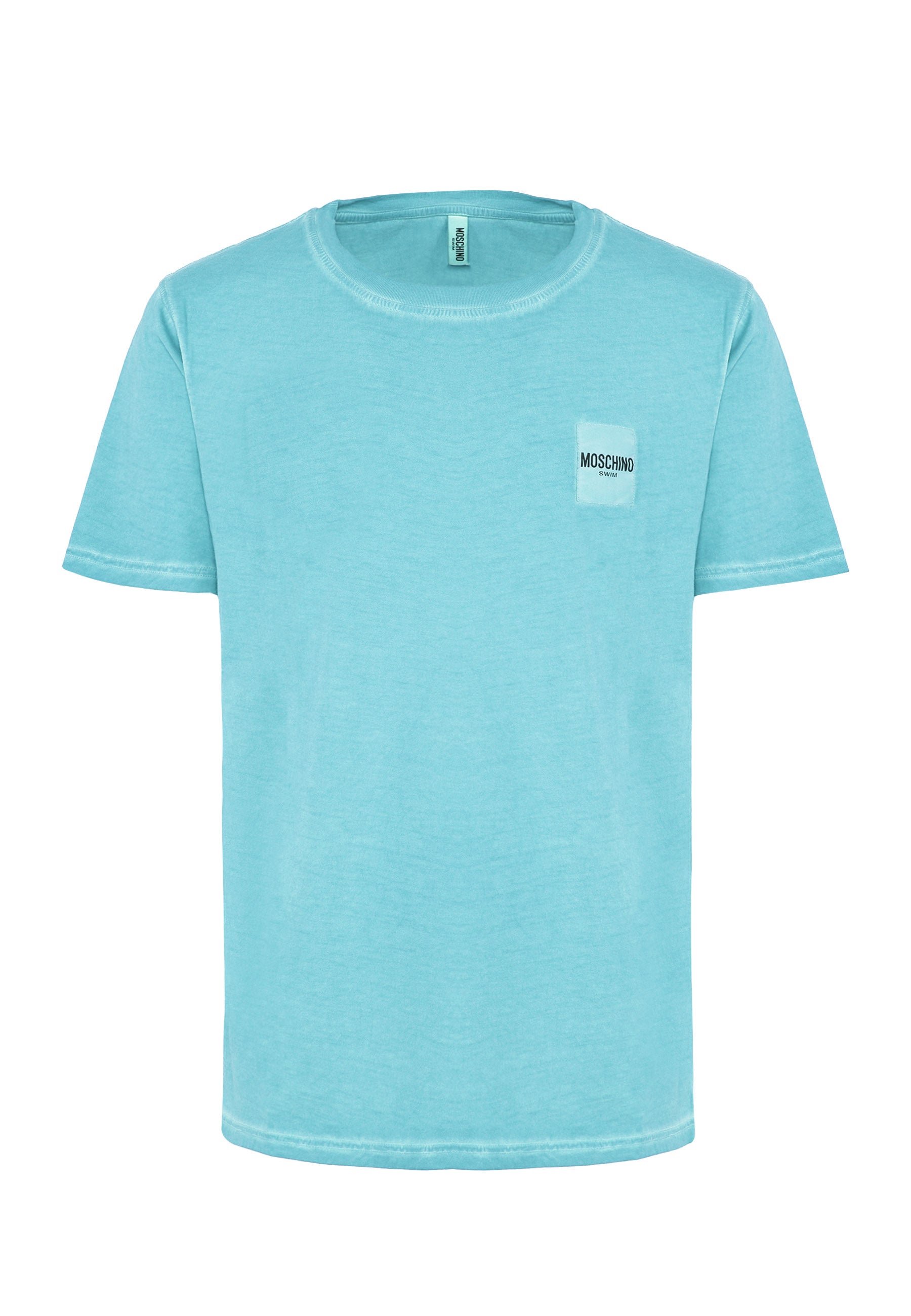 T-Shirt Uomo Tinta Unita Stone Wash Azzurro 