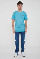 T-Shirt Uomo Tinta Unita Stone Wash Azzurro 