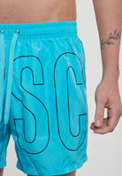 Boxer Mare Rubber Logo Azzurro 