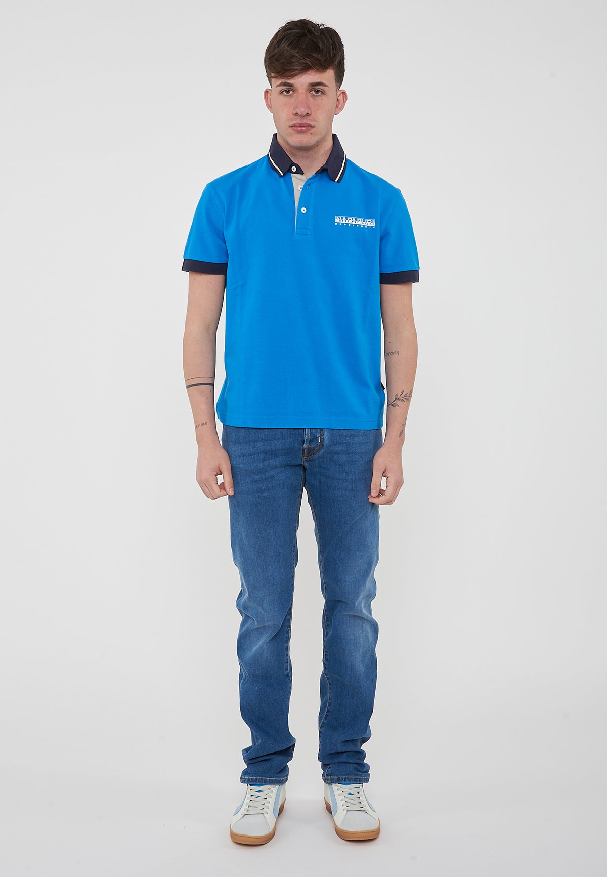 Polo a Maniche Corte Zeri French Blue 