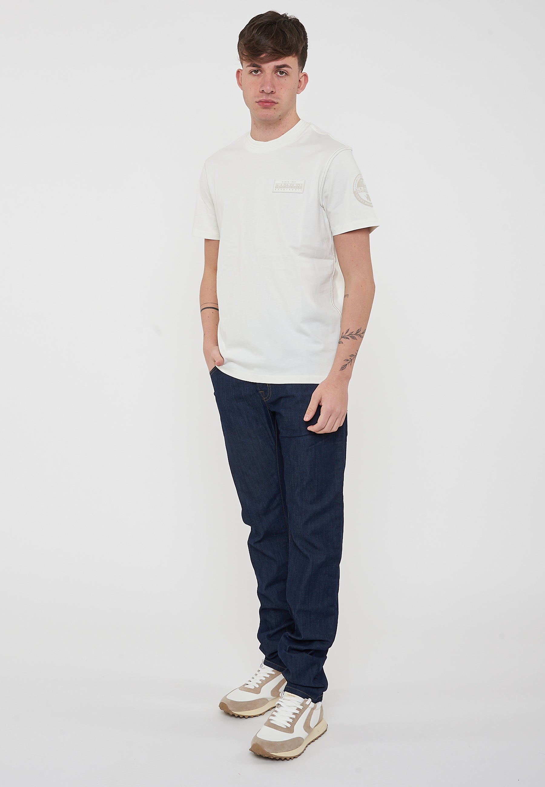T-Shirt a Maniche Corte Amundsen White Heron 