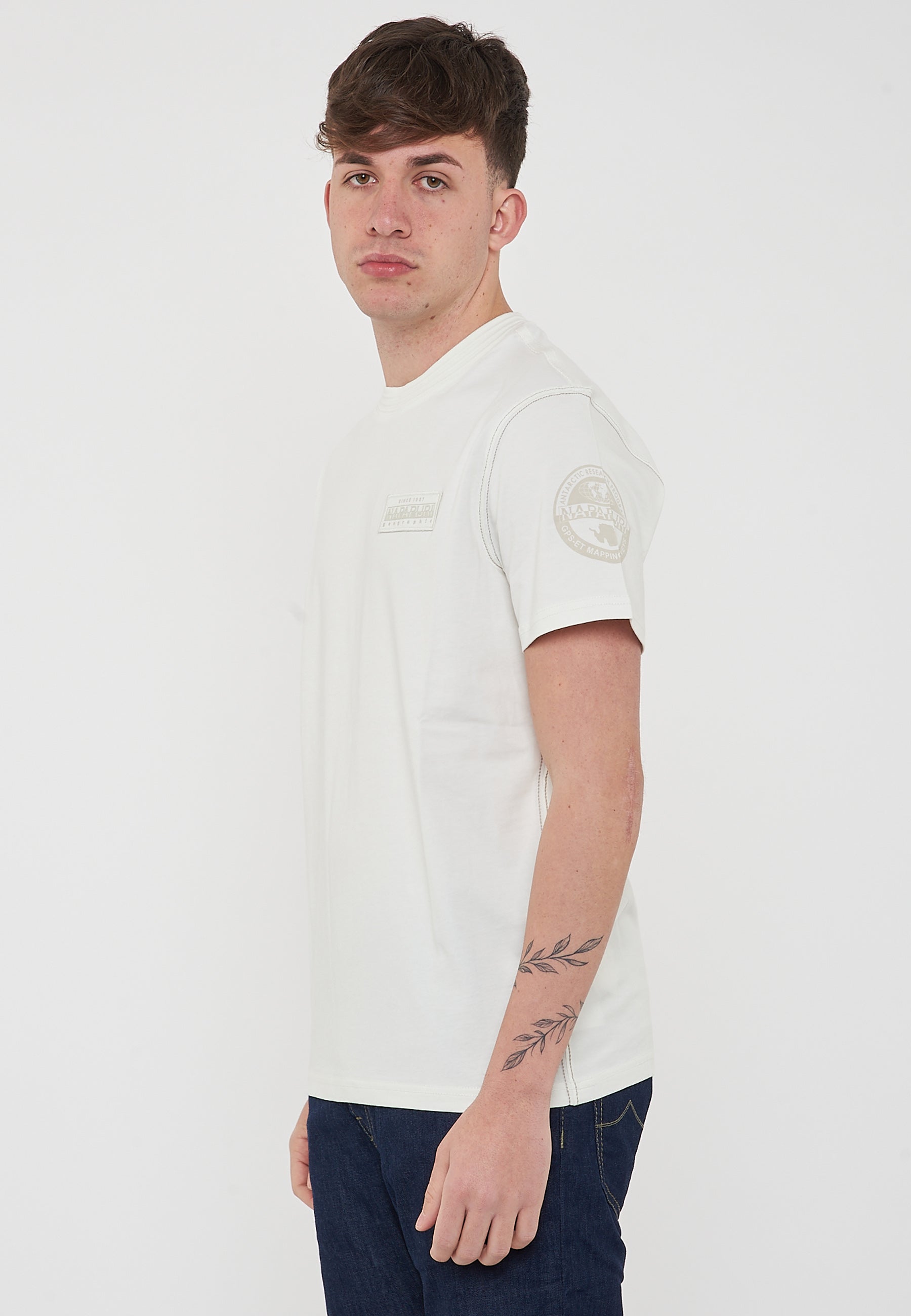 T-Shirt a Maniche Corte Amundsen White Heron 