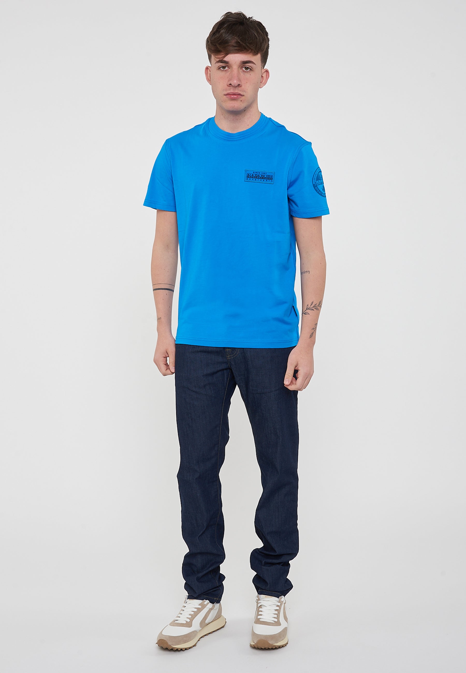 T-Shirt a Maniche Corte Amundsen French Blue 