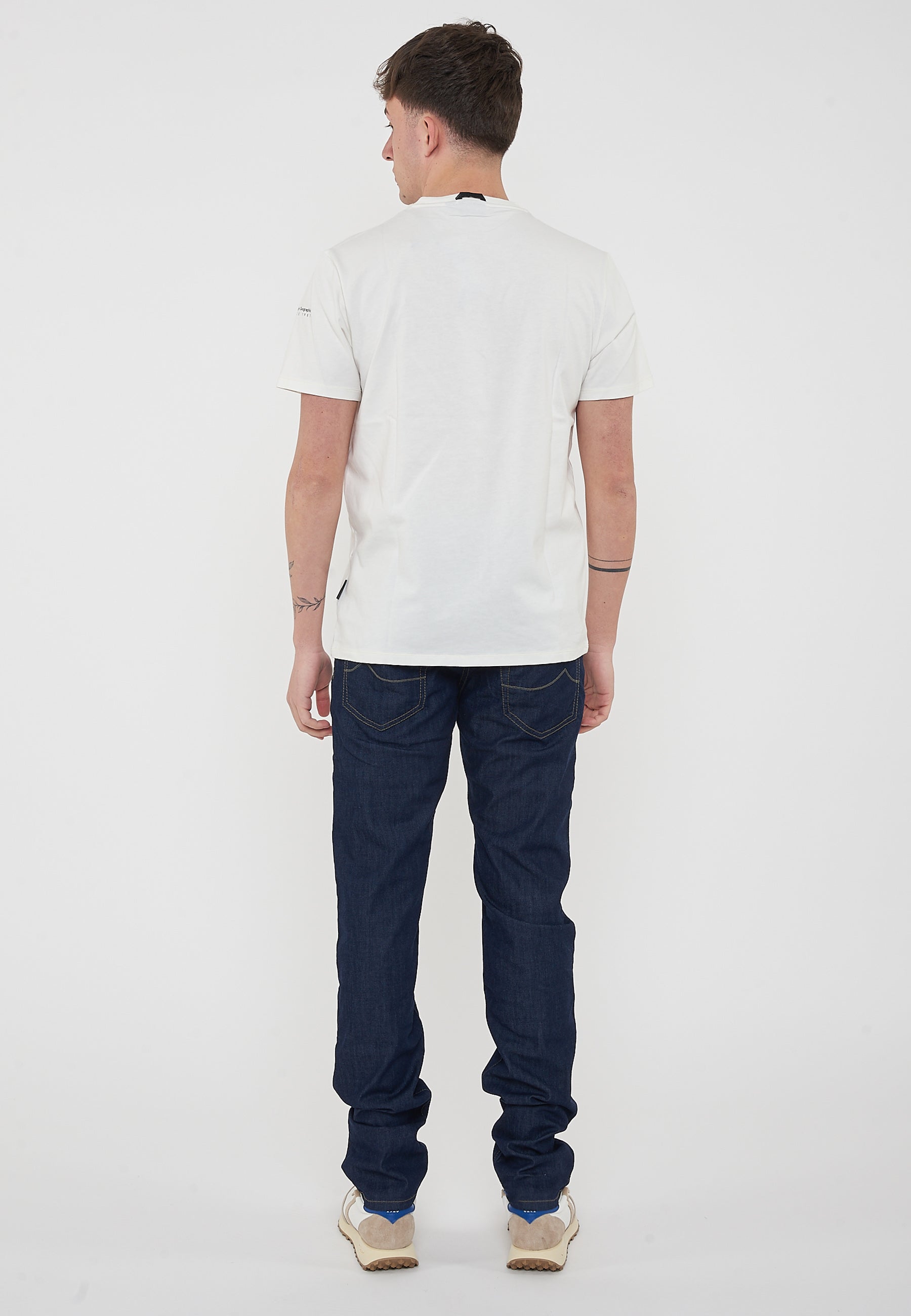 T-Shirt a Maniche Corte Badge White Heron 