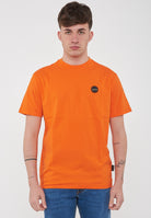 T-Shirt a Maniche Corte Badge Orange Red 