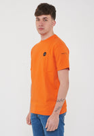 T-Shirt a Maniche Corte Badge Orange Red 