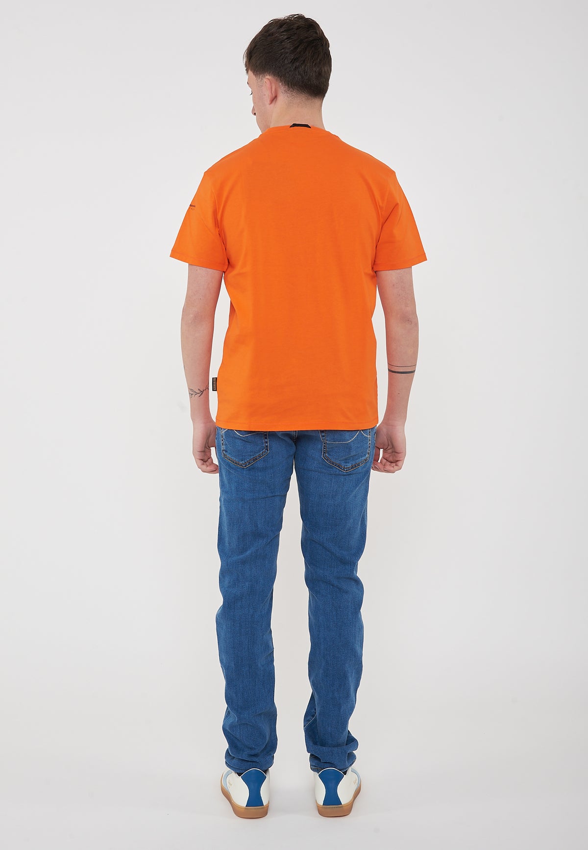 T-Shirt a Maniche Corte Badge Orange Red 