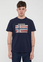 T-Shirt a Maniche Corte Lari Blu Marine 
