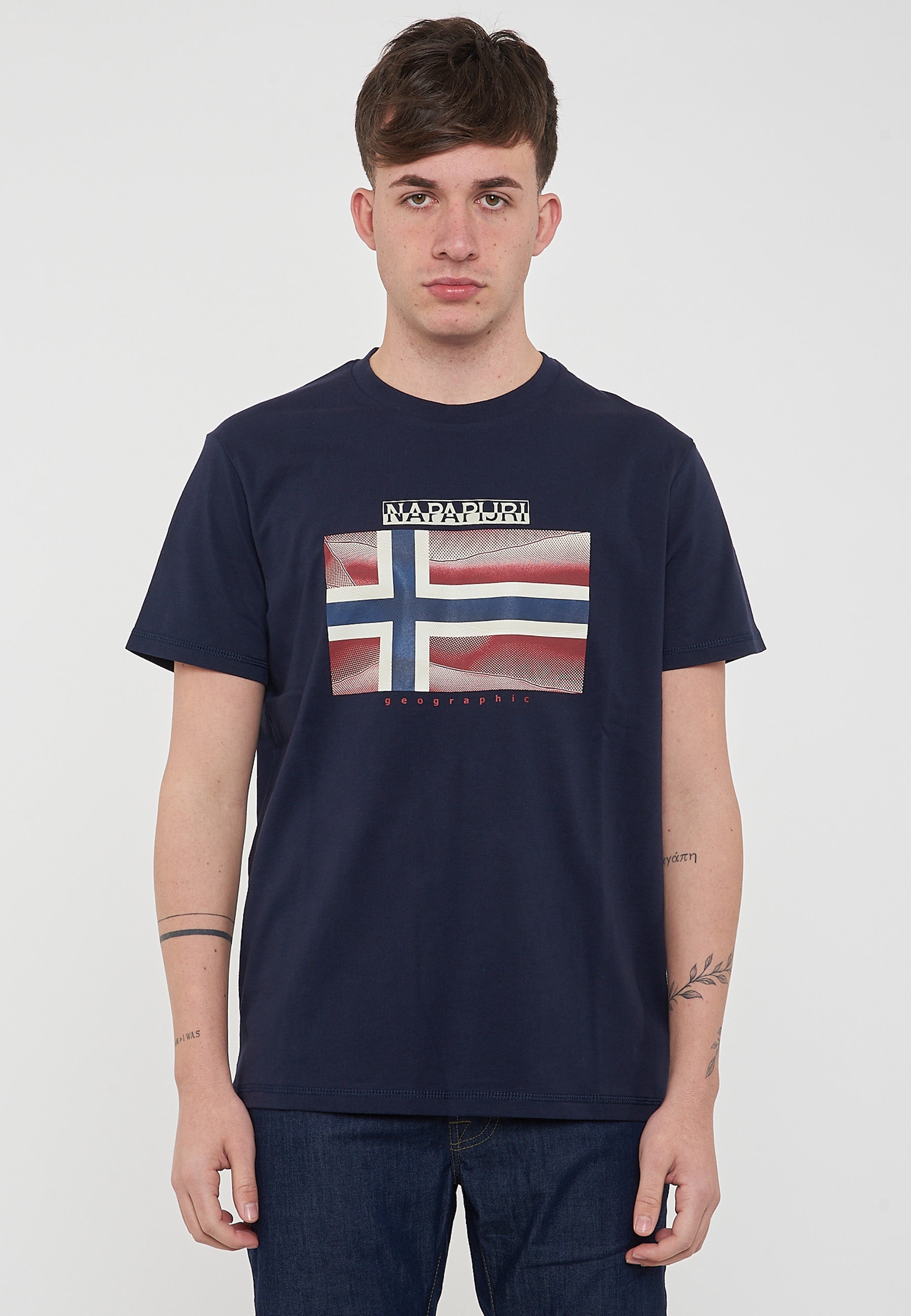 T-Shirt a Maniche Corte Lari Blu Marine 