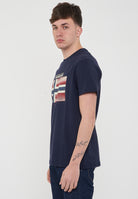 T-Shirt a Maniche Corte Lari Blu Marine 