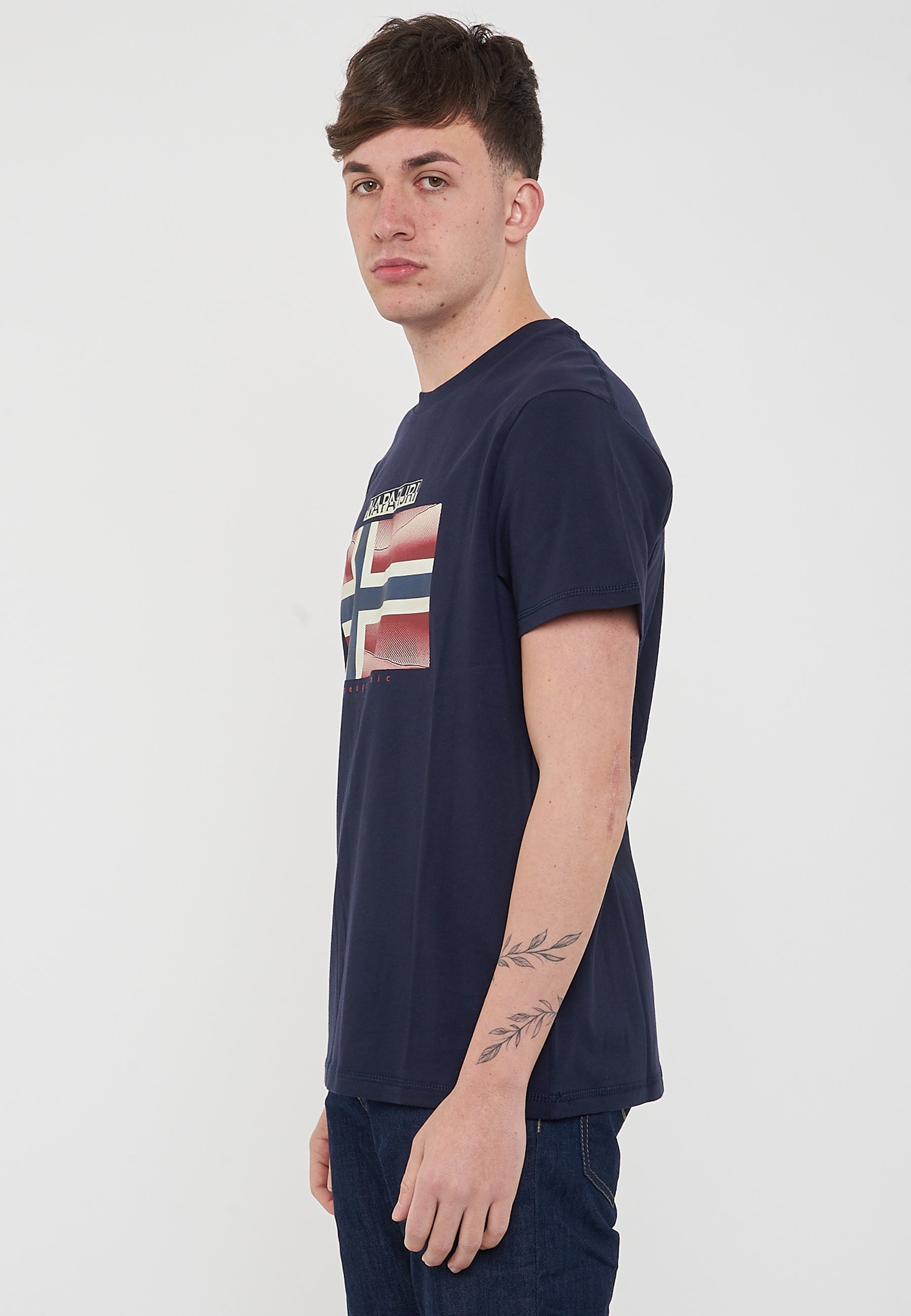 T-Shirt a Maniche Corte Lari Blu Marine 