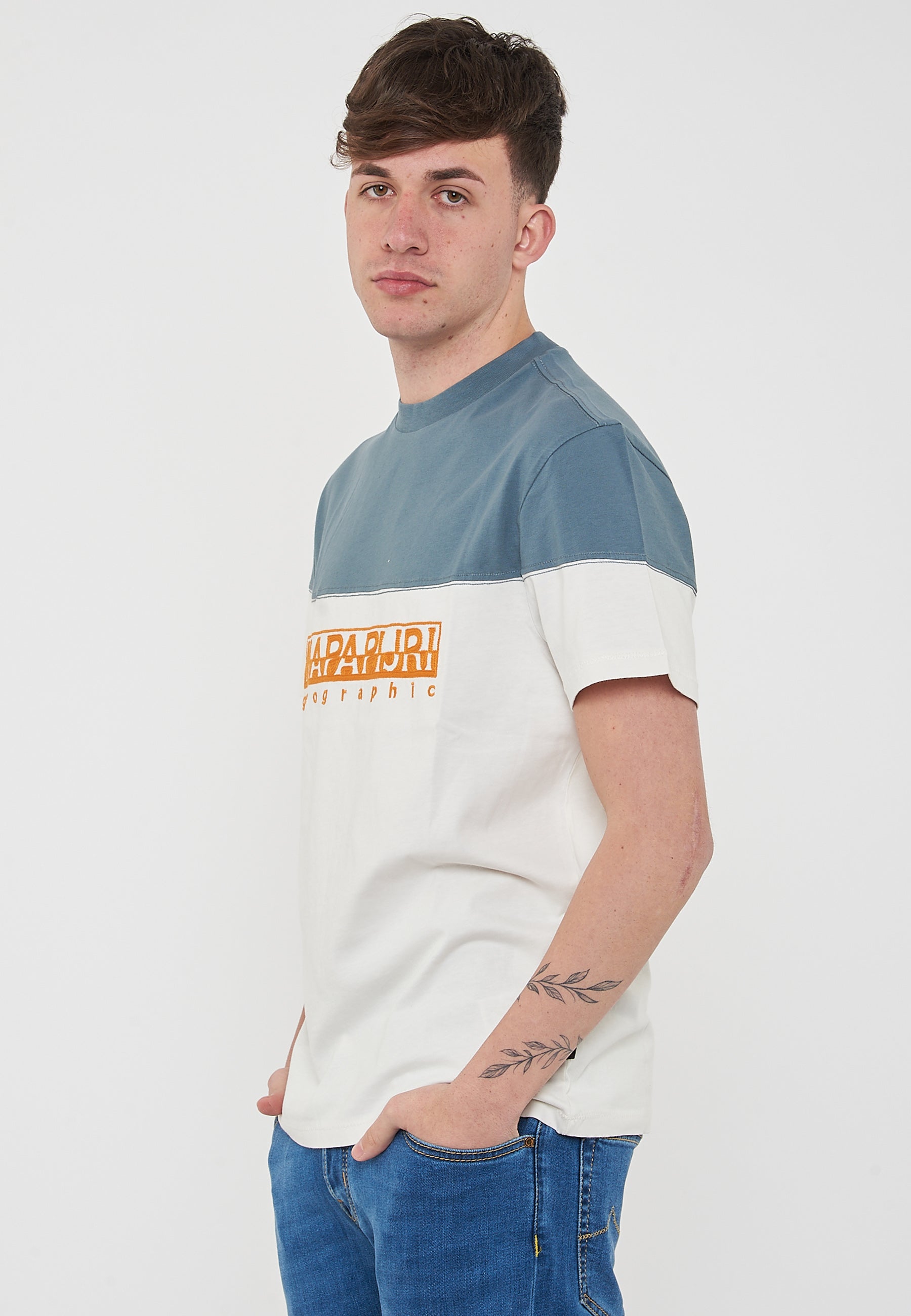 T-Shirt a Maniche Corte Saturnia White Whisper 
