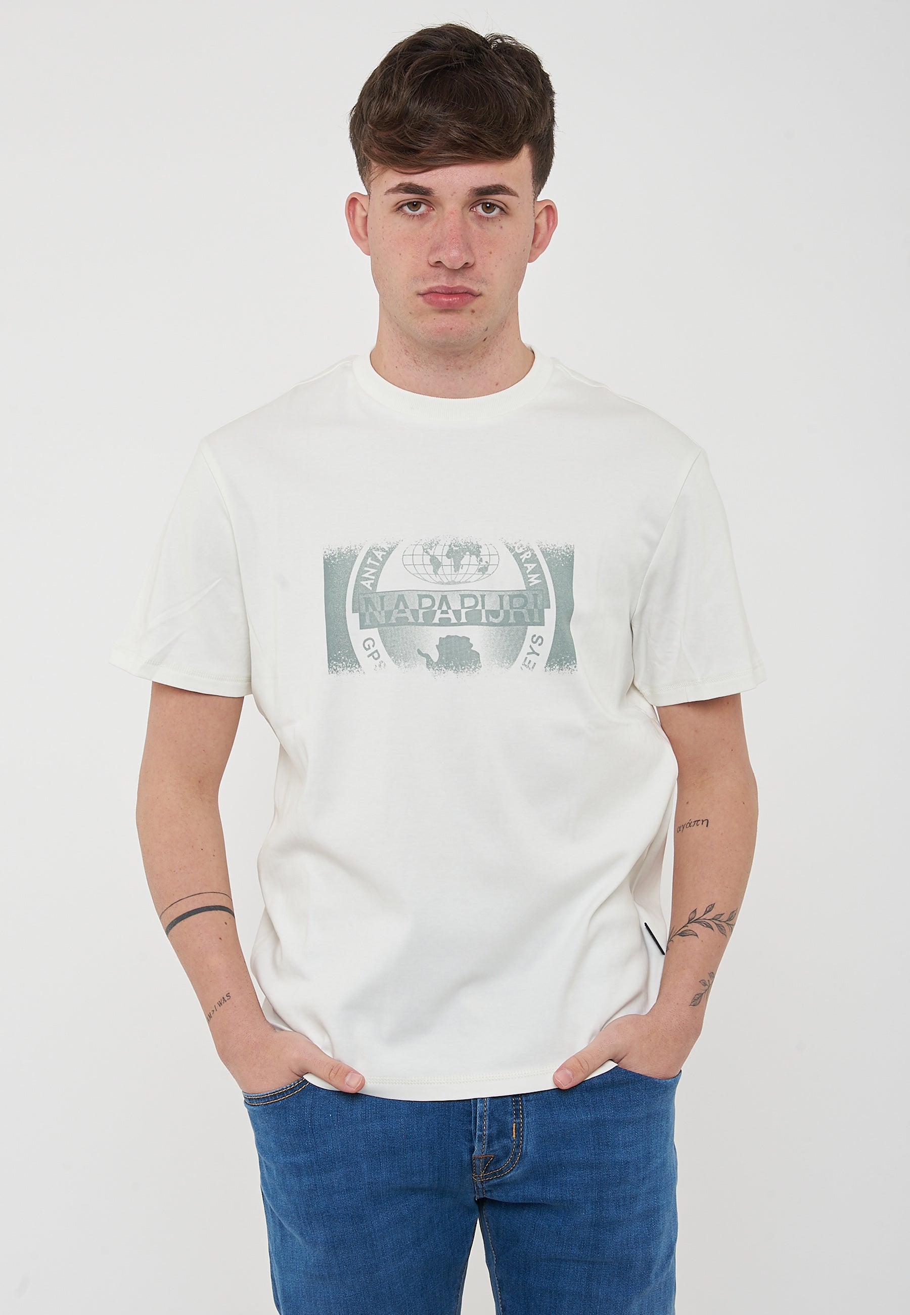 T-Shirt a Maniche Corte White Heron 