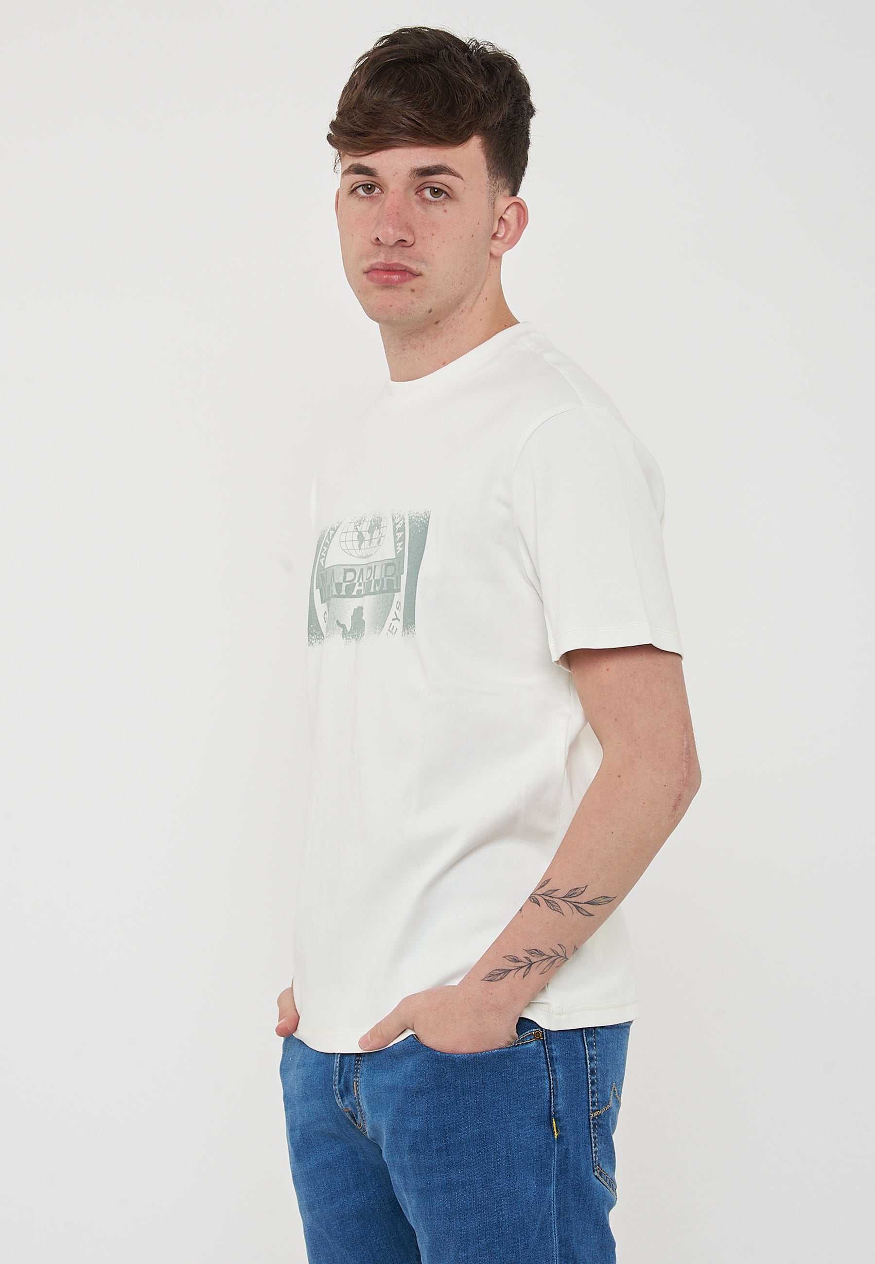 T-Shirt a Maniche Corte White Heron 