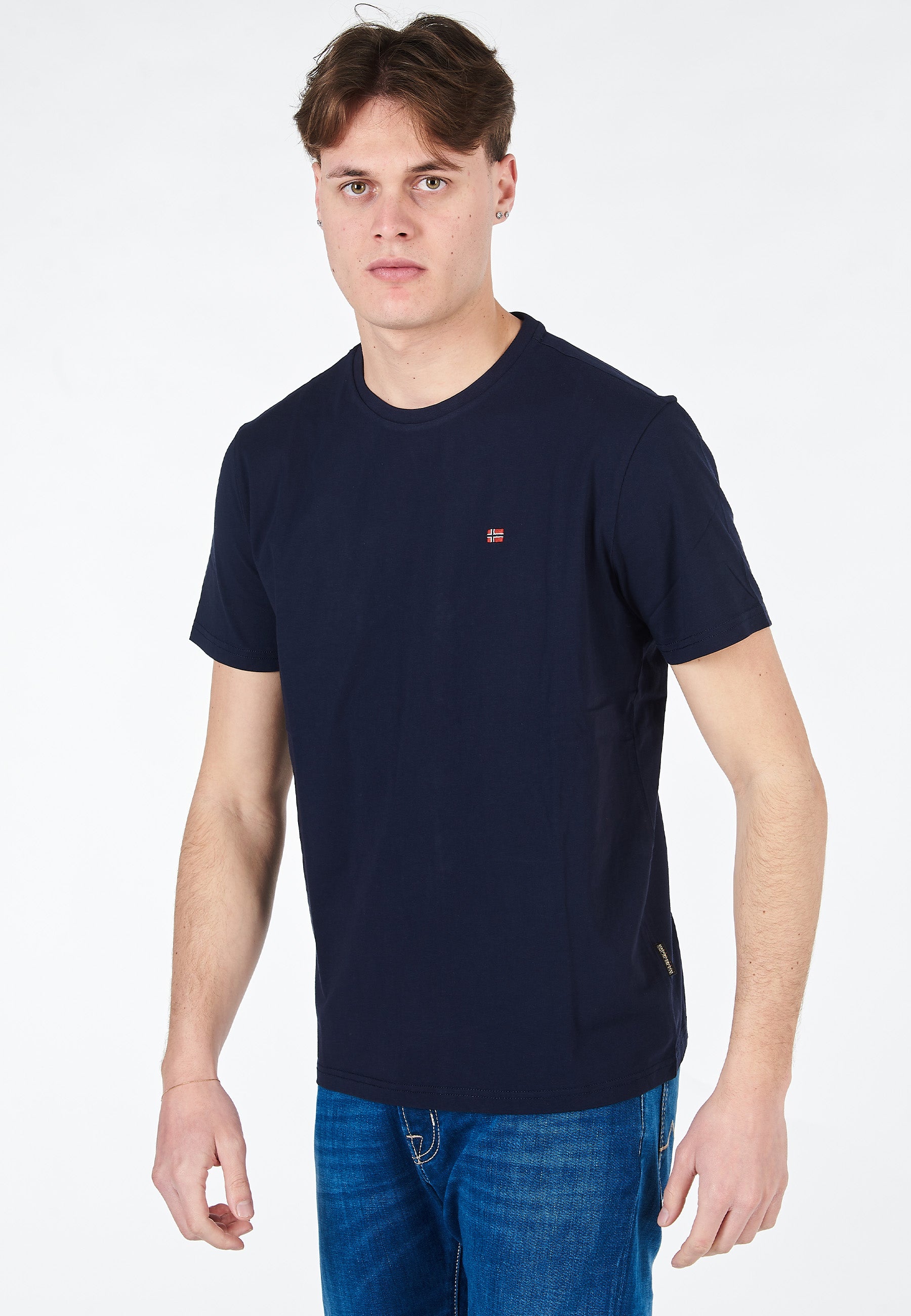 T-Shirt a Maniche Corte Estiva Blu Marine 