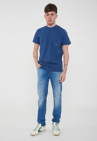 T-shirt Pocket In Jersey French Navy 