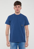 T-shirt Pocket In Jersey French Navy 