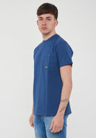 T-shirt Pocket In Jersey French Navy 