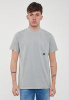 T-shirt Pocket In Jersey Steel 
