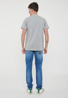 T-shirt Pocket In Jersey Steel 