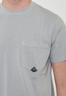 T-shirt Pocket In Jersey Steel 