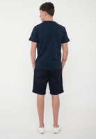 T-Shirt Jersey Linen S/S Navy Blue 