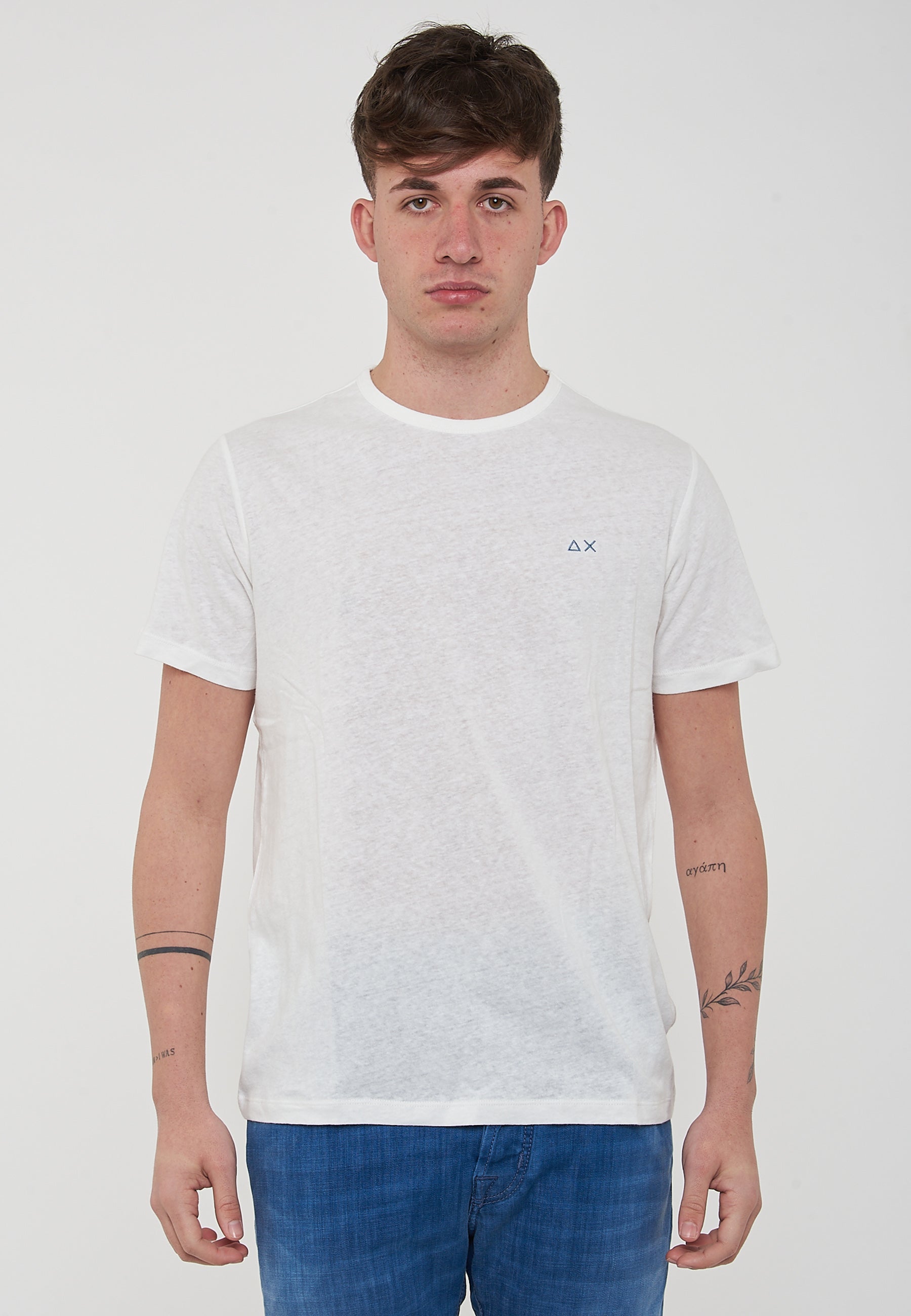 T-Shirt Jersey Linen S/S Bianco Panna 