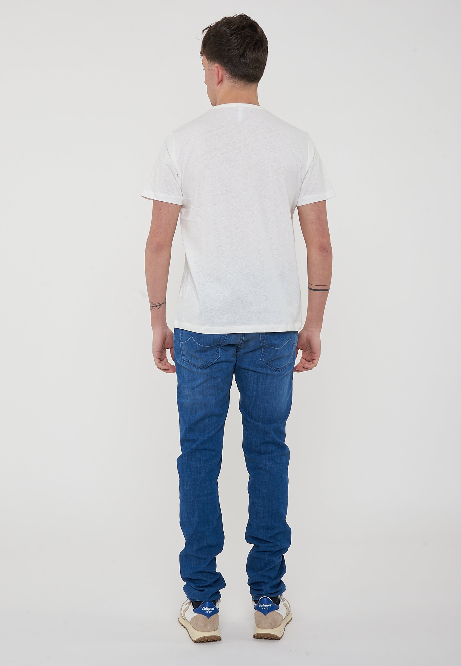 T-Shirt Jersey Linen S/S Bianco Panna 