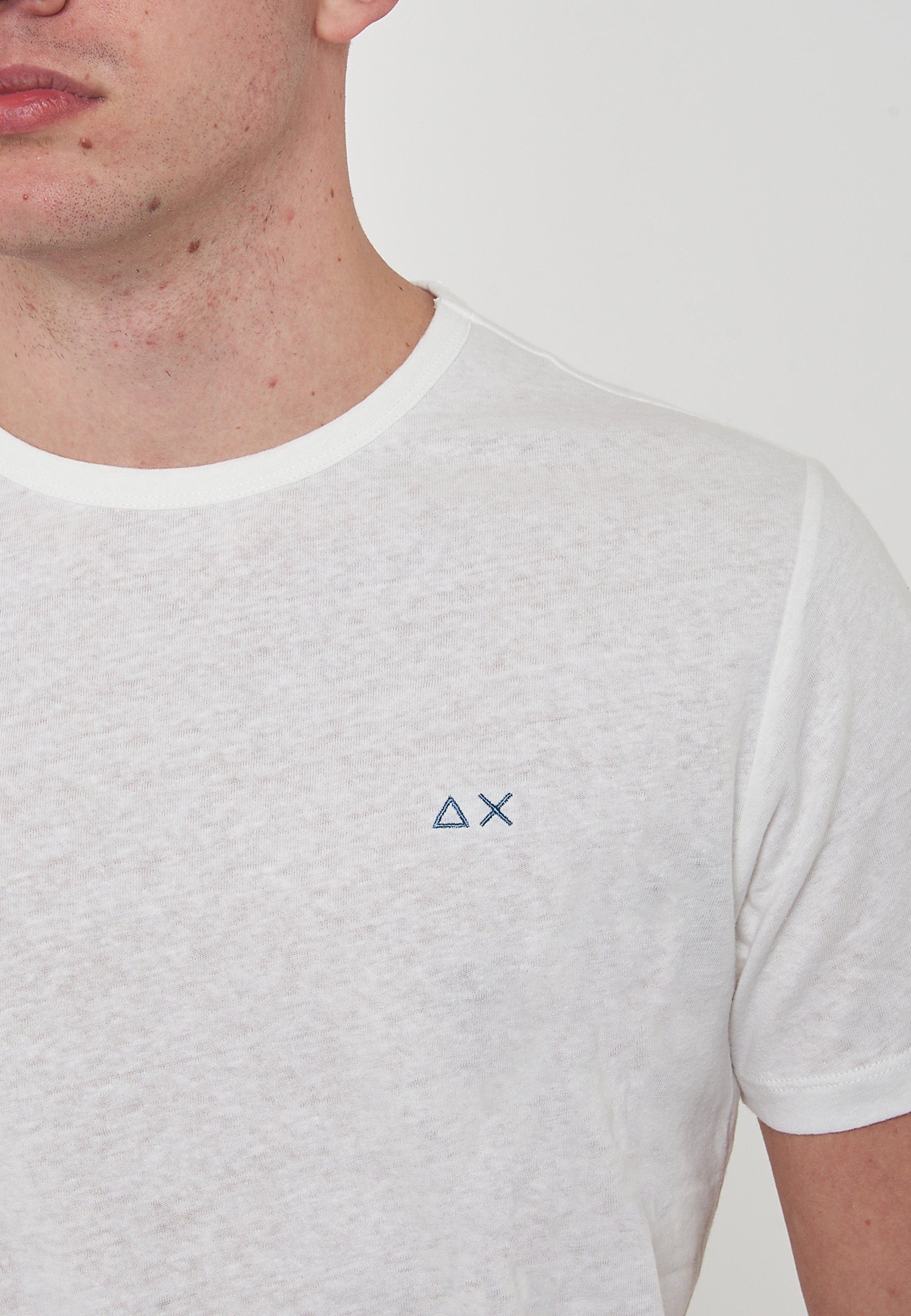 T-Shirt Jersey Linen S/S Bianco Panna 
