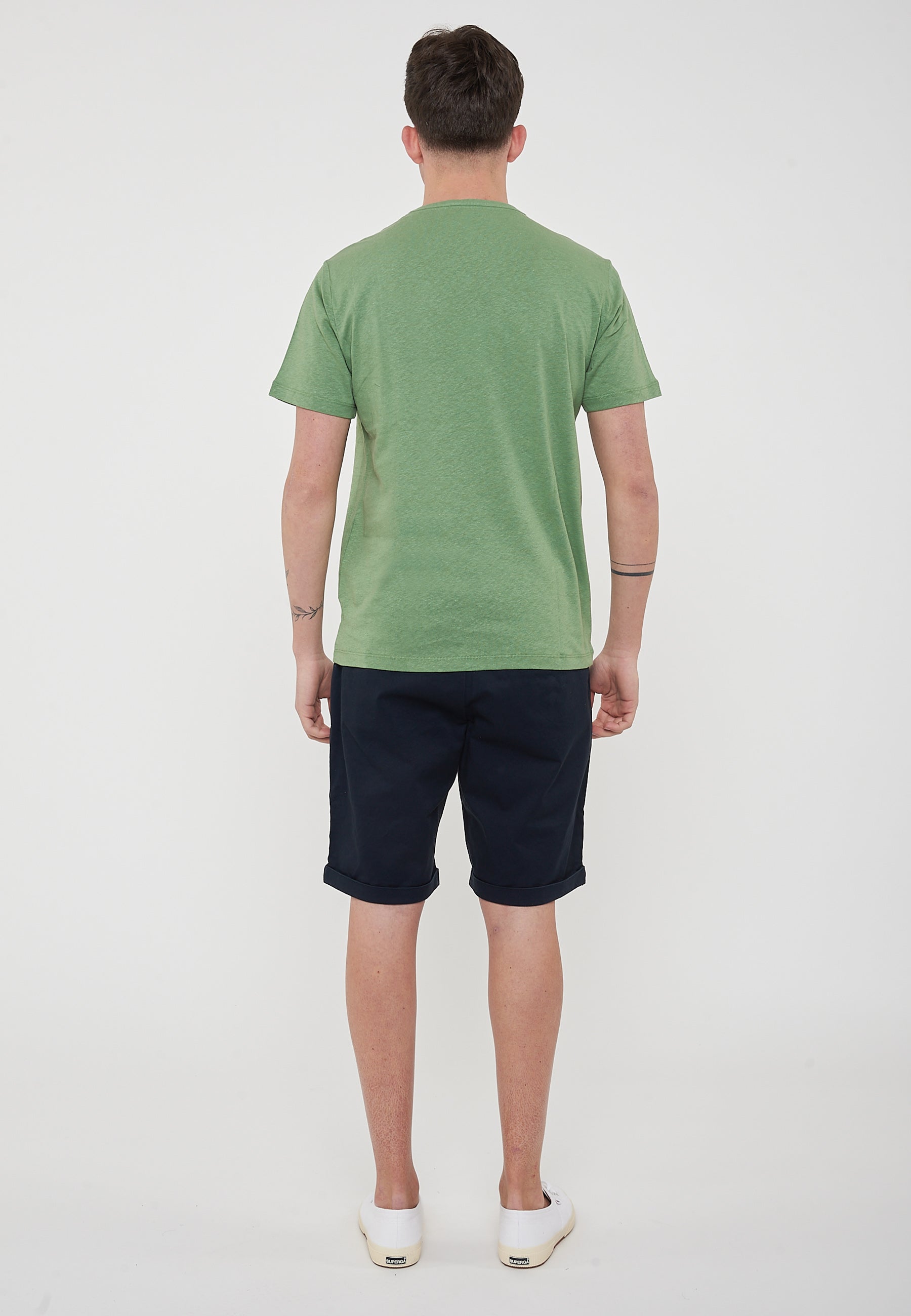 T-Shirt Jersey Linen S/S Verde Salvia 